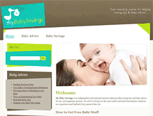 Tablet Screenshot of mybabysavings.com